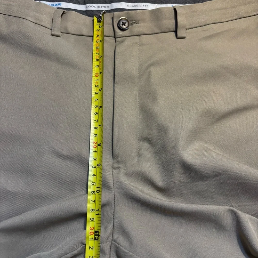 Haggar Men's Chinos 36 x 32 Khaki Lightweight Classic Fit Cool 18 Pro - Picture 9 of 10